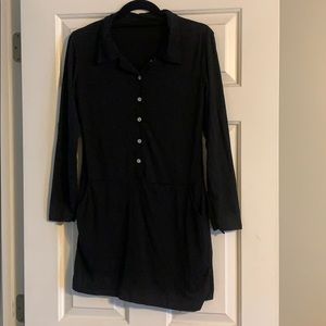 Long sleeve button up jersey dress Size L